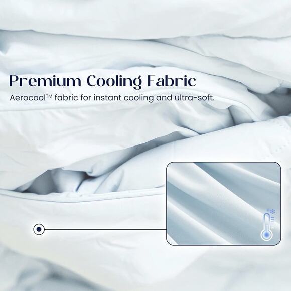 New Dream Valley Outlast Deep Sleep Cooling Comforter Blanket 106”x90”King Ivory